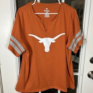 Fanatics Texas Longhorns Women's Plus 2X Football Tee UT Game Day Shirt